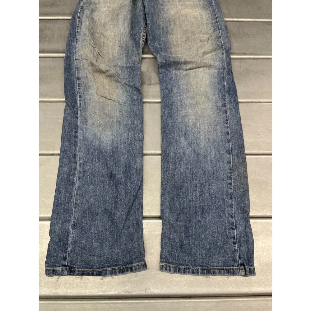 Levis 514 Jeans Mens 33X32‎ Blue Medium Wash Denim Straight Leg Distressed